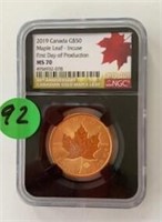 2019 Gold Canada Fifty Dollar Coin