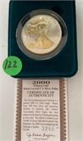 2000 US Uncirc. Silver Eagle Dollar