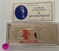 1996 Two Dollar Silver Proof Bar