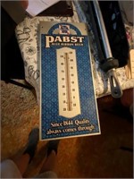 Pabst Blue Ribbon Beer Metal Thermometer