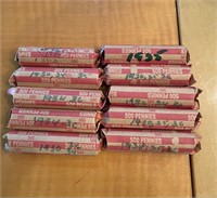 10 rolls of collectible pennies