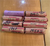 8  rolls of collectible pennies