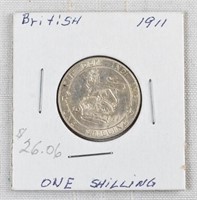 1911 ONE SHILLING BRITISH COIN