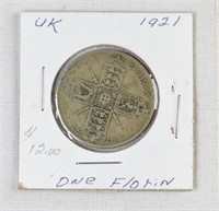 1921 ONE FLORIN COIN UK