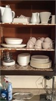 Contents of Cabinet Corellel ware , Pyrex,