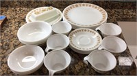 Dishes set of six corning ware
