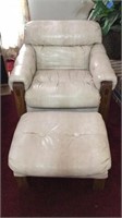 Leather chair and Ottoman