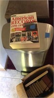 Books, trash can and American Records book