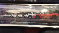 Corvette Advertising poster framed