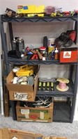 Contents of shelves, tools and wire