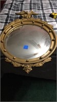 Large round mirror with eagle on top 21 inches