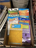 word search, crosswords, puzzle books