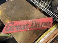 Great Dane metal sign