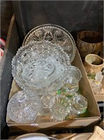 crystal and glass serving items