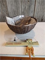 Hanging Basket & Sign