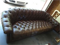 Leather-like Sofa on Rollers