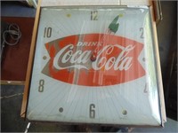 Glass Coca-Cola Electric Clock