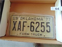 1977 Oklahoma Farm Truck Plate