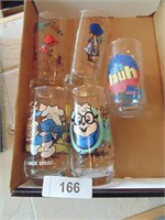 Smurf, Chipmunks, Holly Hobbie Glasses