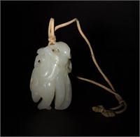 White Jade Toggle of Buddha's Hand Fruit, 18th C#