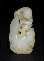 Chinese White Jade Carving, 18-19th C#