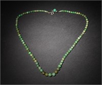 Chinese Jadeite Necklace, Late 19th Century