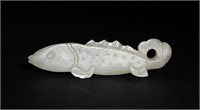 Chinese White Jade Fish, 18th C# or Earlier