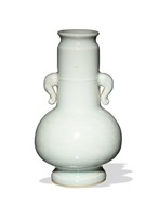 CHI. Celadon Vase w/ Elephant Heads, Late 19th C#