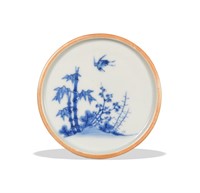 Chinese Blue and White Dish, 18th C#
