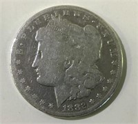 1882 CC US Morgan silver dollar