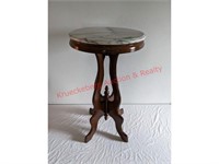 Marble Top End Table / Plant Stand