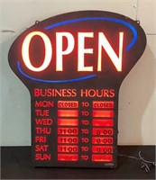 Neon Lighted Open Sign