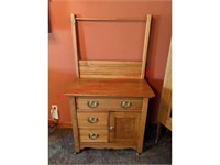 Solid Wood Dry Sink w/ Towel Bar