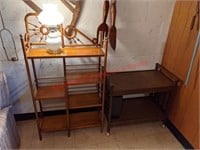 Shelf, Lamp, Rolling Cart