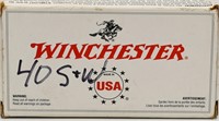 100 Rounds Of Winchester .40 S&W Ammunition