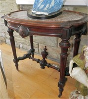 Antique Inset Marble Top Table