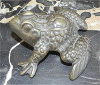 Vintage Bronze Frog Paperweight - Tiffany