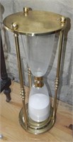 Large Polished Brass Hourglass Side Table