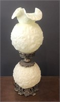 Fenton Satin Glass Gone With The Wind Lamp