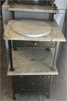 Antique 1880's French Marble and Brass Wash Stand