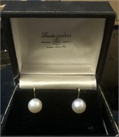 Pair of Landis Jewelers Pearl Earrings