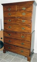 Early 1800s English Mahogany Chest on Chest