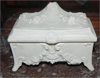 Vintage Porcelain Bisque Vanity Box