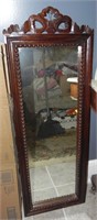 Vintage Tall Mirror with Wood Frame