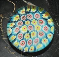 Murano Millefiori Multi Color Glass Paperweight