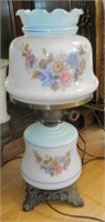 Vintage Pale Blue Hurricane Lamp