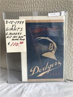 1954 Dodgers Program