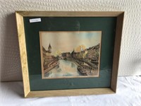 Framed & Matted Canal Picture