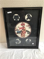 Framed Vintage Asian Art
