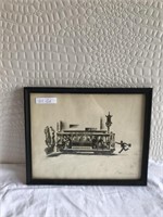Framed Art of a Cable Car